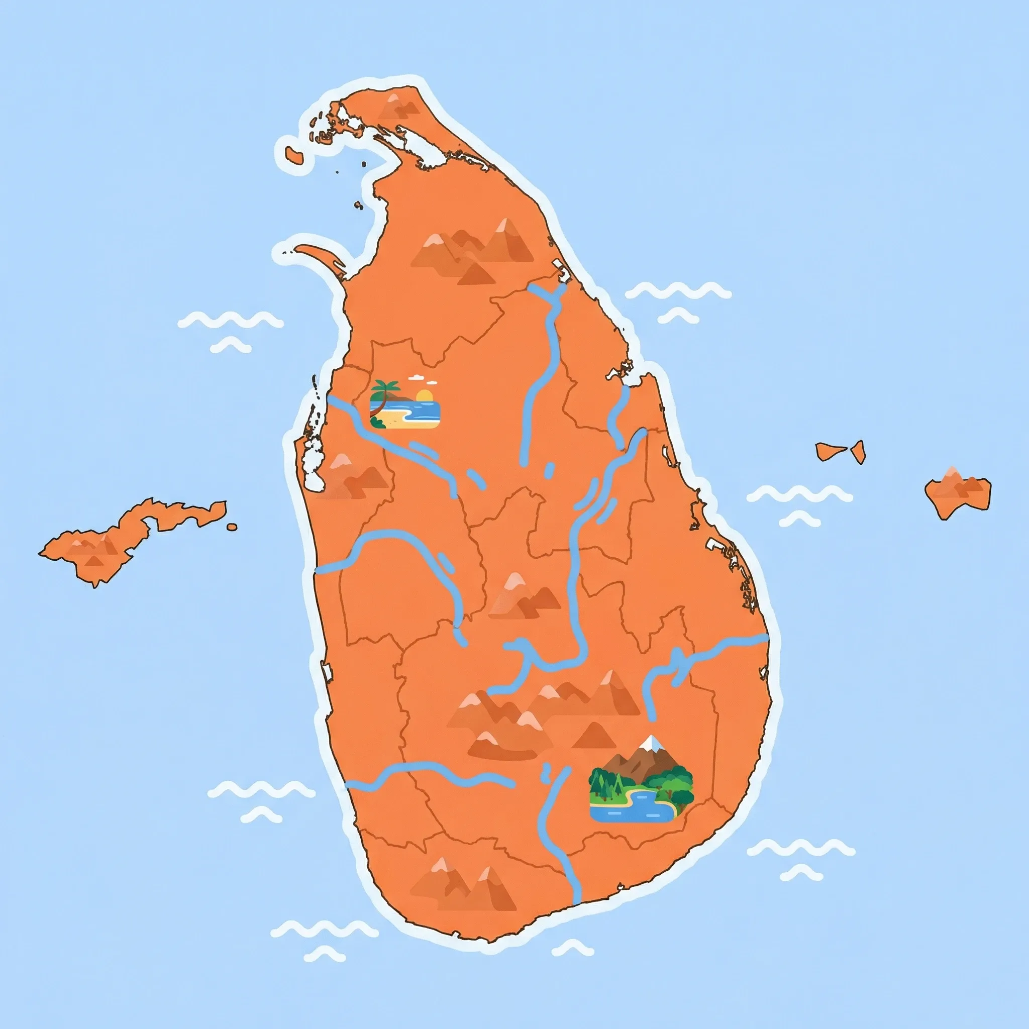 Colourful illustrated map of American Samoa showing 1 tourist regions including American Samoa, decorated with iconic landmarks like Ofu Beach, National Park of American Samoa, National Park of American Samoa - Tutuila Unit, and Vatia Bay, with geographic features including Tutuila Island, Pago Pago Harbor, Rainmaker Mountain, and Ta'u Island.