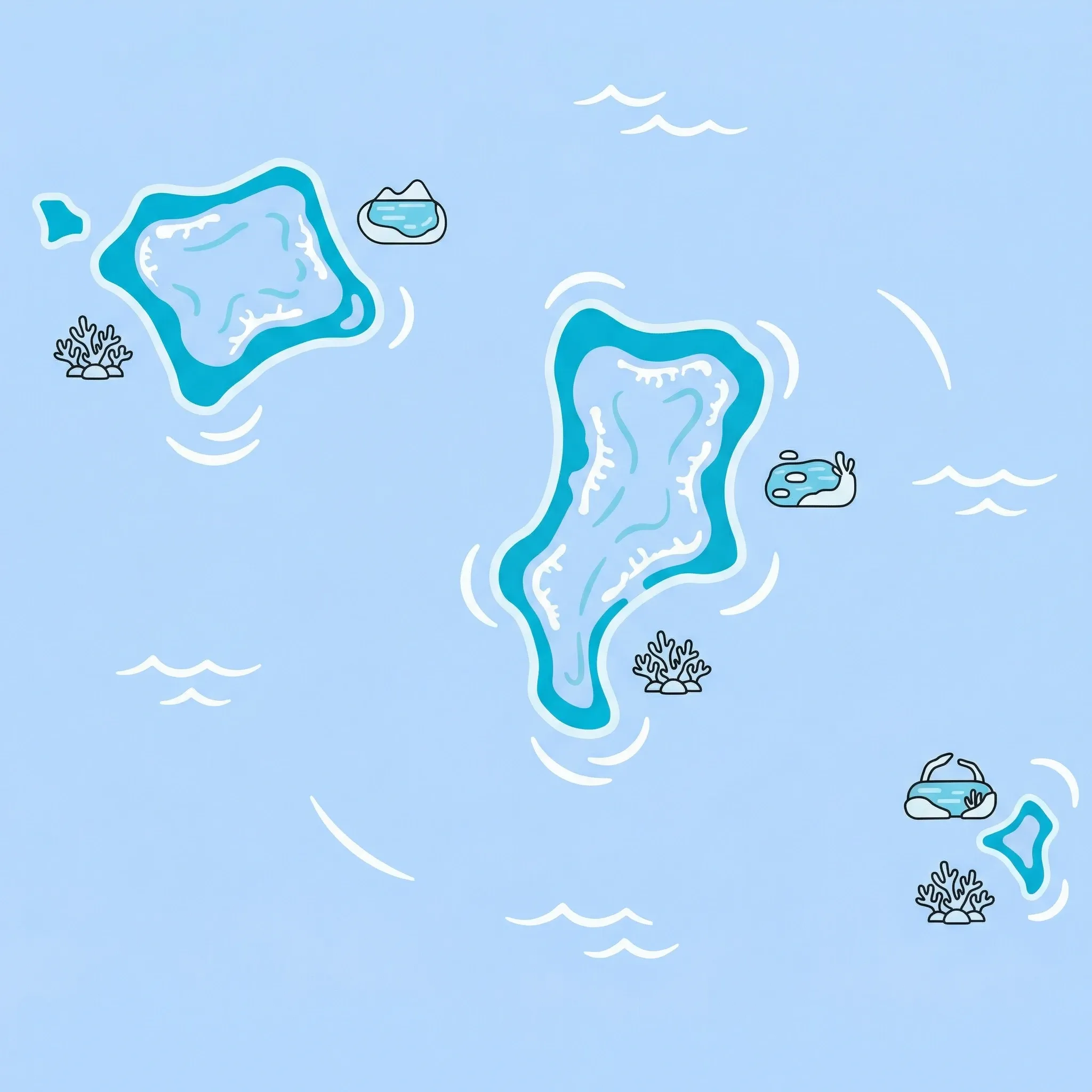 Colourful illustrated map of Tokelau showing 1 tourist regions including Tokelau, decorated with iconic landmarks like Atafu Atoll Lagoon, Fakaofo Atoll Lagoon, Nukunonu Atoll Lagoon, and Tokelau Coral Reef Systems, with geographic features including Atafu Atoll, Nukunonu Atoll, Fakaofo Atoll, and South Pacific Ocean.