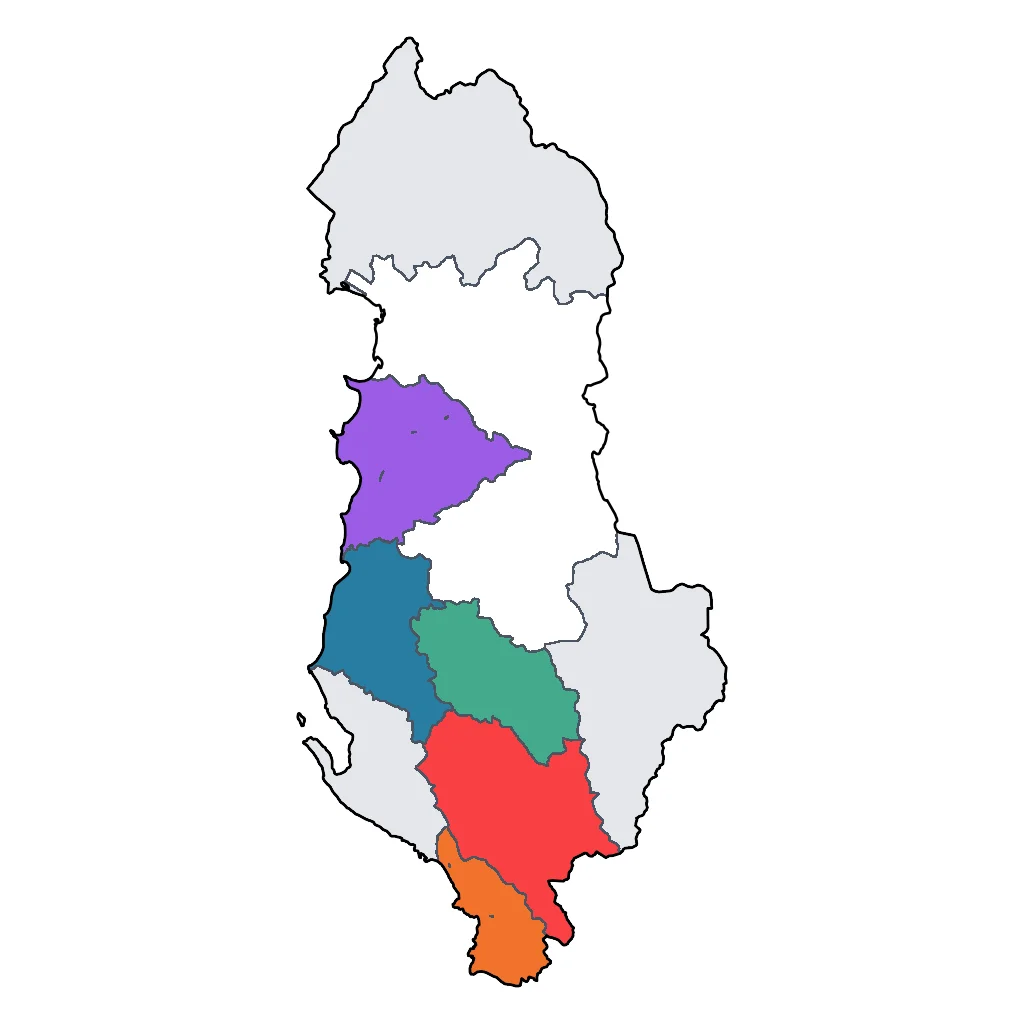 Map showing regions suitable for Educational & Exploratory in Albania. Overall suitability: very_good.