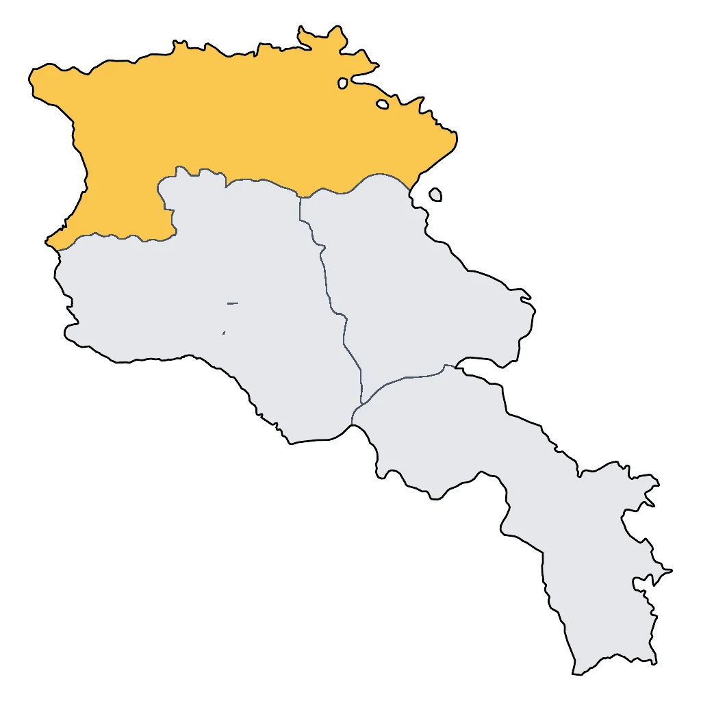 Map showing regions suitable for Sports & Active in Armenia. Overall suitability: good.