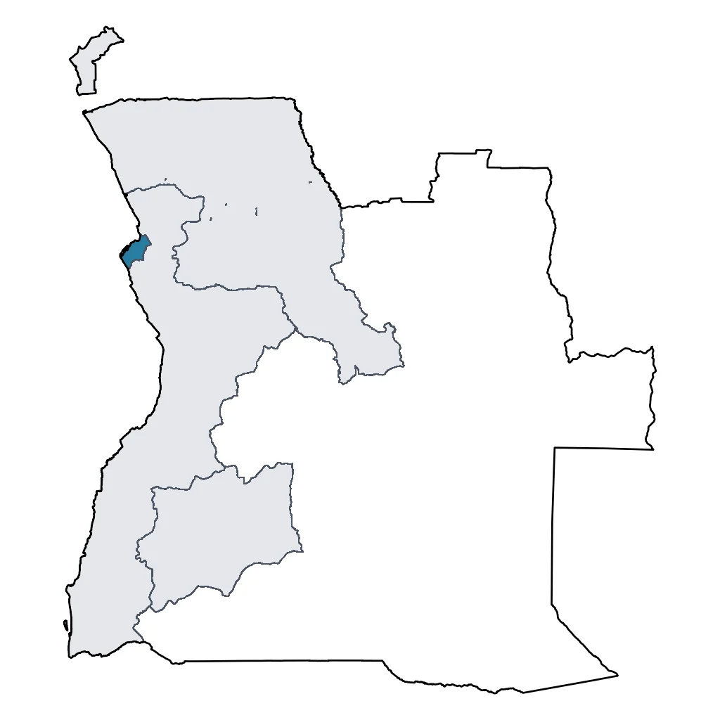 Map showing regions suitable for Festivals & Seasonal in Angola. Overall suitability: good.