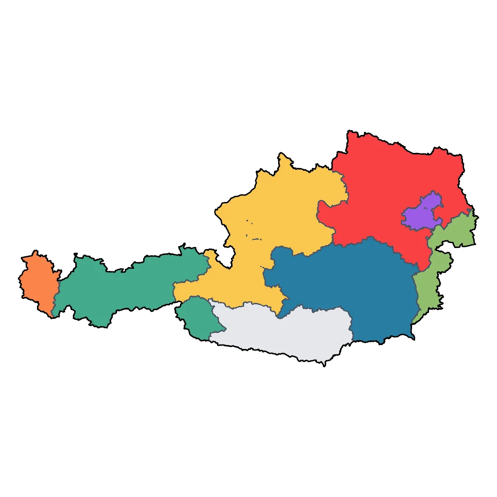 Map showing regions suitable for Educational & Exploratory in Austria. Overall suitability: excellent.