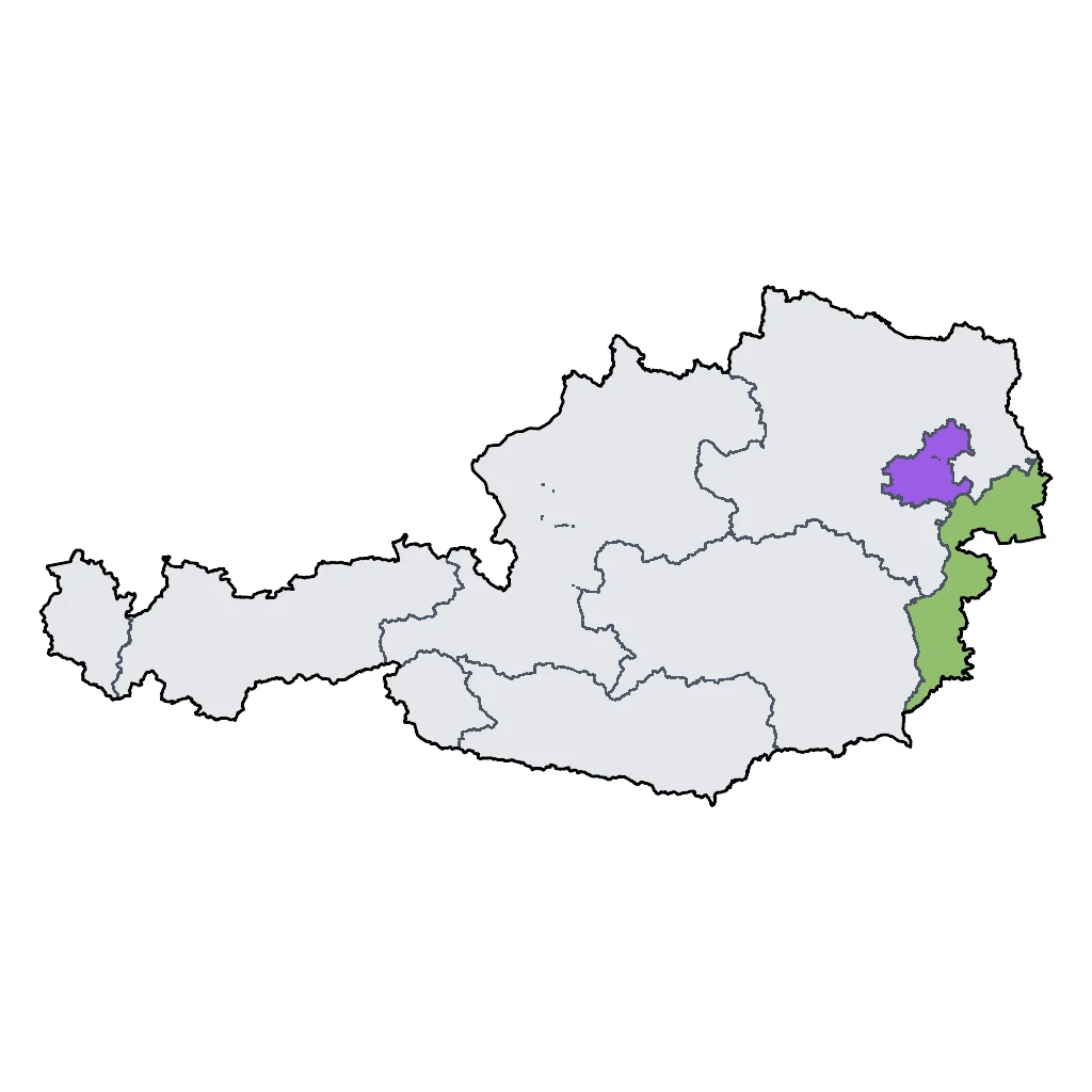 Map showing regions suitable for Theme Park & Entertainment in Austria. Overall suitability: good.