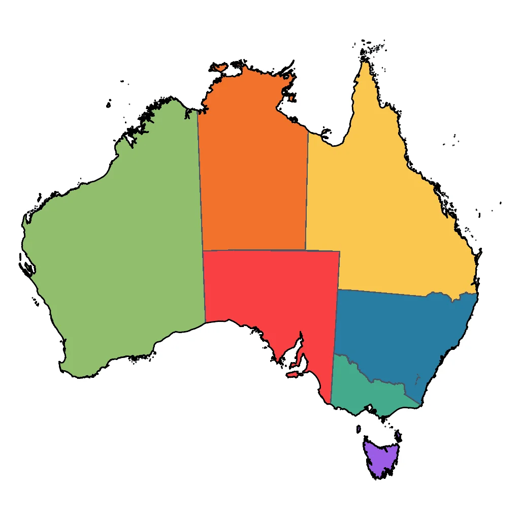 Map showing regions suitable for Relaxation & Wellness in Australia. Overall suitability: very_good.