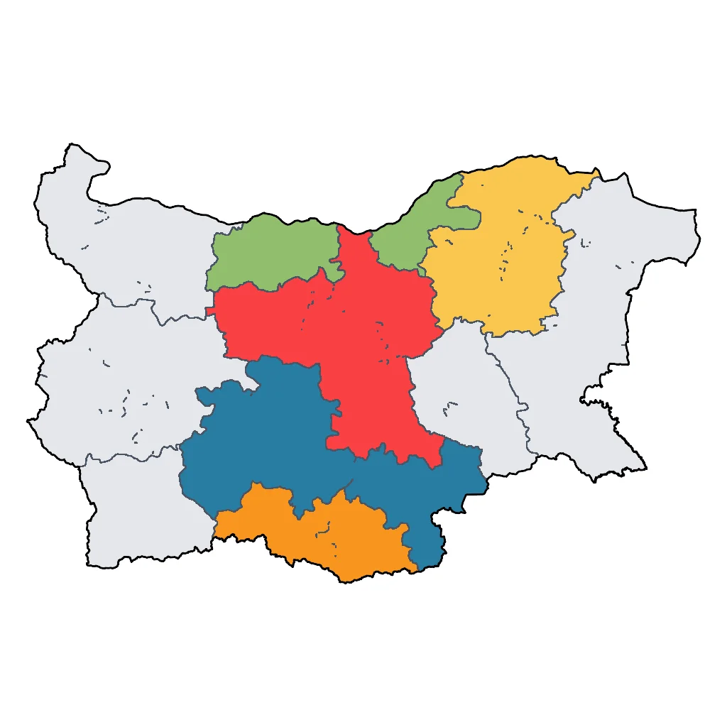 Map showing regions suitable for Educational & Exploratory in Bulgaria. Overall suitability: very_good.