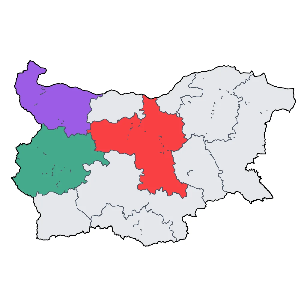 Map showing regions suitable for Sports & Active in Bulgaria. Overall suitability: very_good.