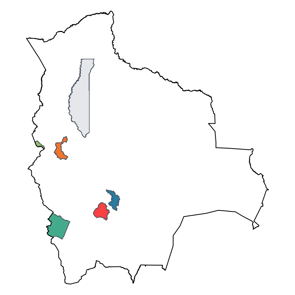 Map showing regions suitable for Festivals & Seasonal in Bolivia. Overall suitability: very_good.