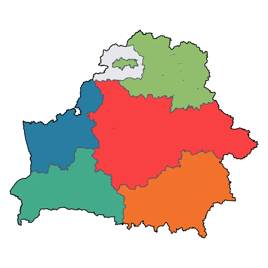 Map showing regions suitable for City & Cultural in Belarus. Overall suitability: very_good.