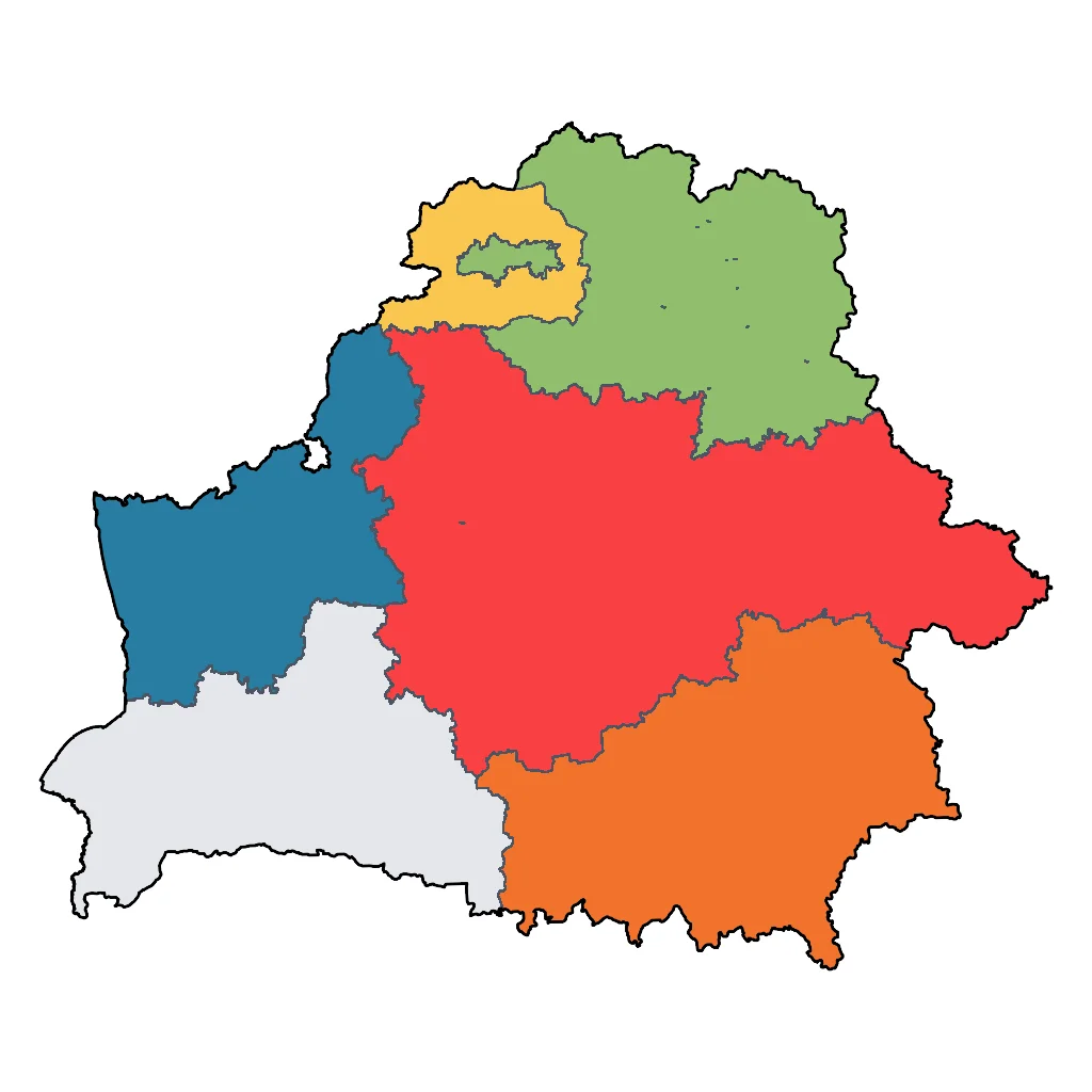 Map showing regions suitable for Festivals & Seasonal in Belarus. Overall suitability: good.