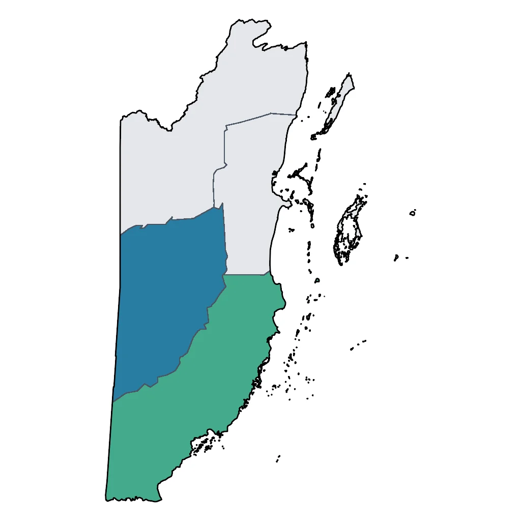 Map showing regions suitable for City & Cultural in Belize. Overall suitability: good.