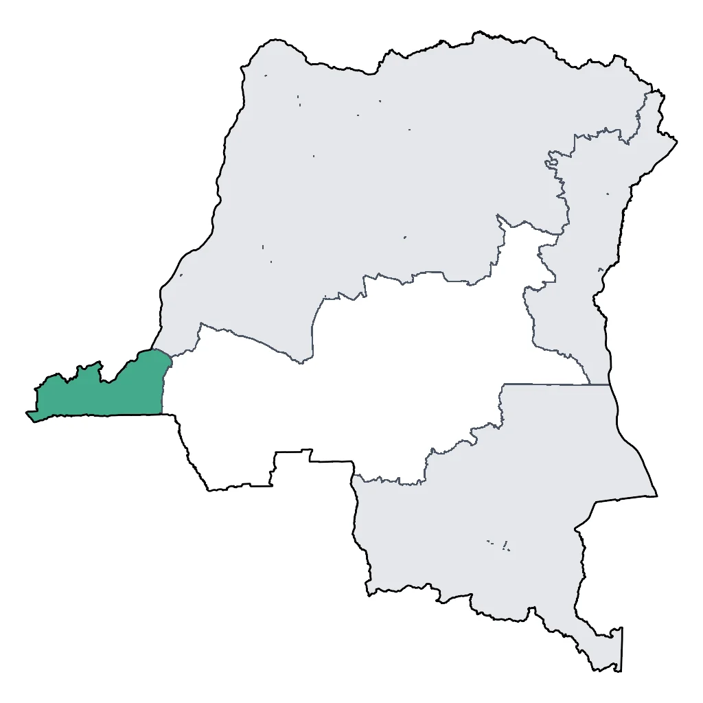 Map showing regions suitable for City & Cultural in Democratic Republic of the Congo. Overall suitability: good.