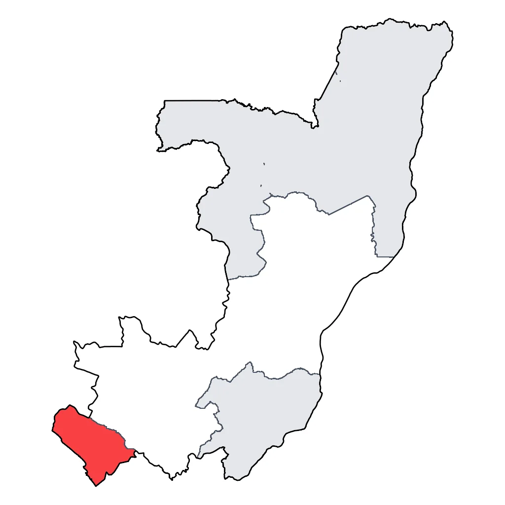 Map showing regions suitable for Beach & Sea in Republic of the Congo. Overall suitability: good.