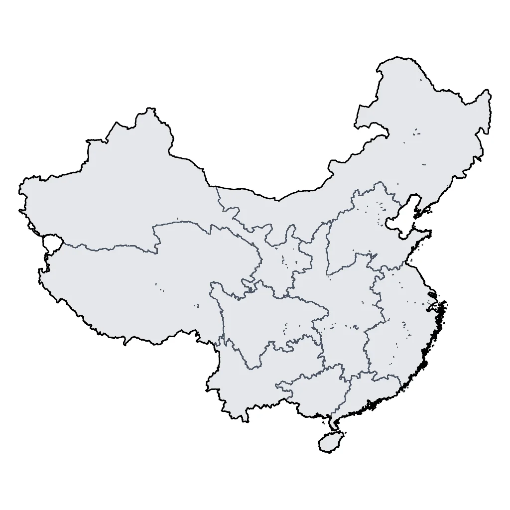 Map showing regions suitable for Beach & Sea in China. Overall suitability: good.