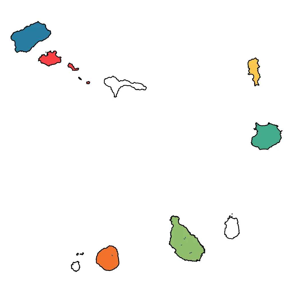 Map showing regions suitable for Adventure & Nature in Cape Verde. Overall suitability: excellent.