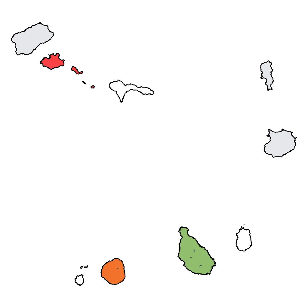 Map showing regions suitable for City & Cultural in Cape Verde. Overall suitability: very_good.