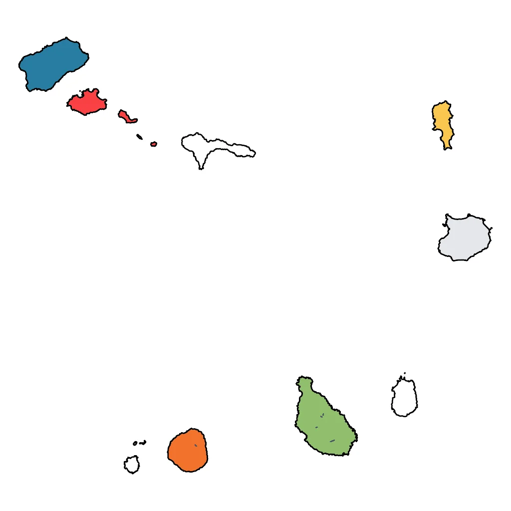 Map showing regions suitable for Festivals & Seasonal in Cape Verde. Overall suitability: very_good.