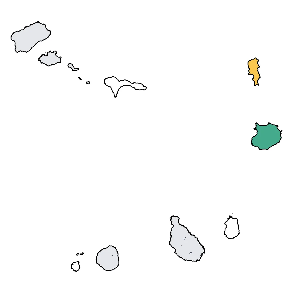 Map showing regions suitable for Relaxation & Wellness in Cape Verde. Overall suitability: good.