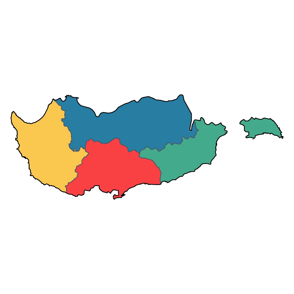 Map showing regions suitable for Adventure & Nature in Cyprus. Overall suitability: very_good.