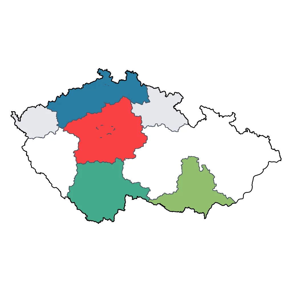 Map showing regions suitable for Educational & Exploratory in Czech Republic. Overall suitability: very_good.