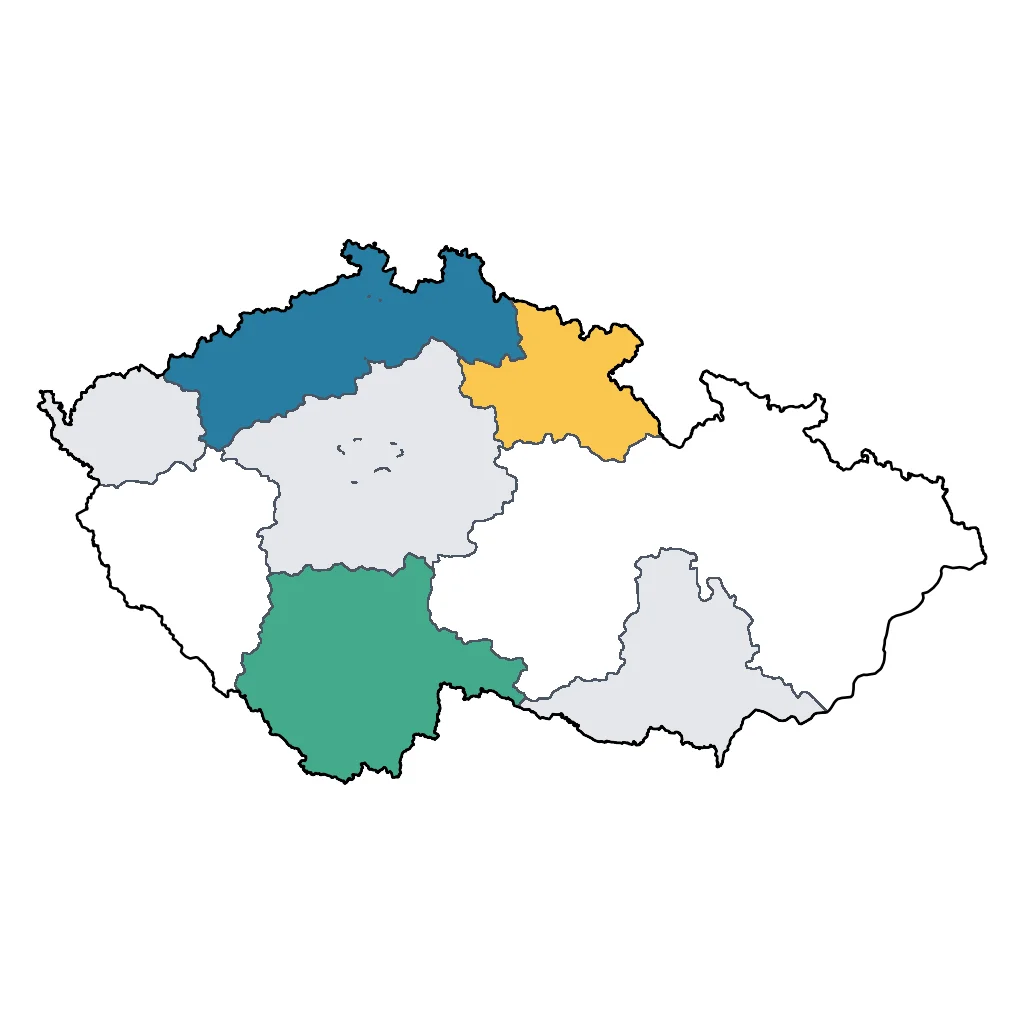Map showing regions suitable for Sports & Active in Czech Republic. Overall suitability: very_good.