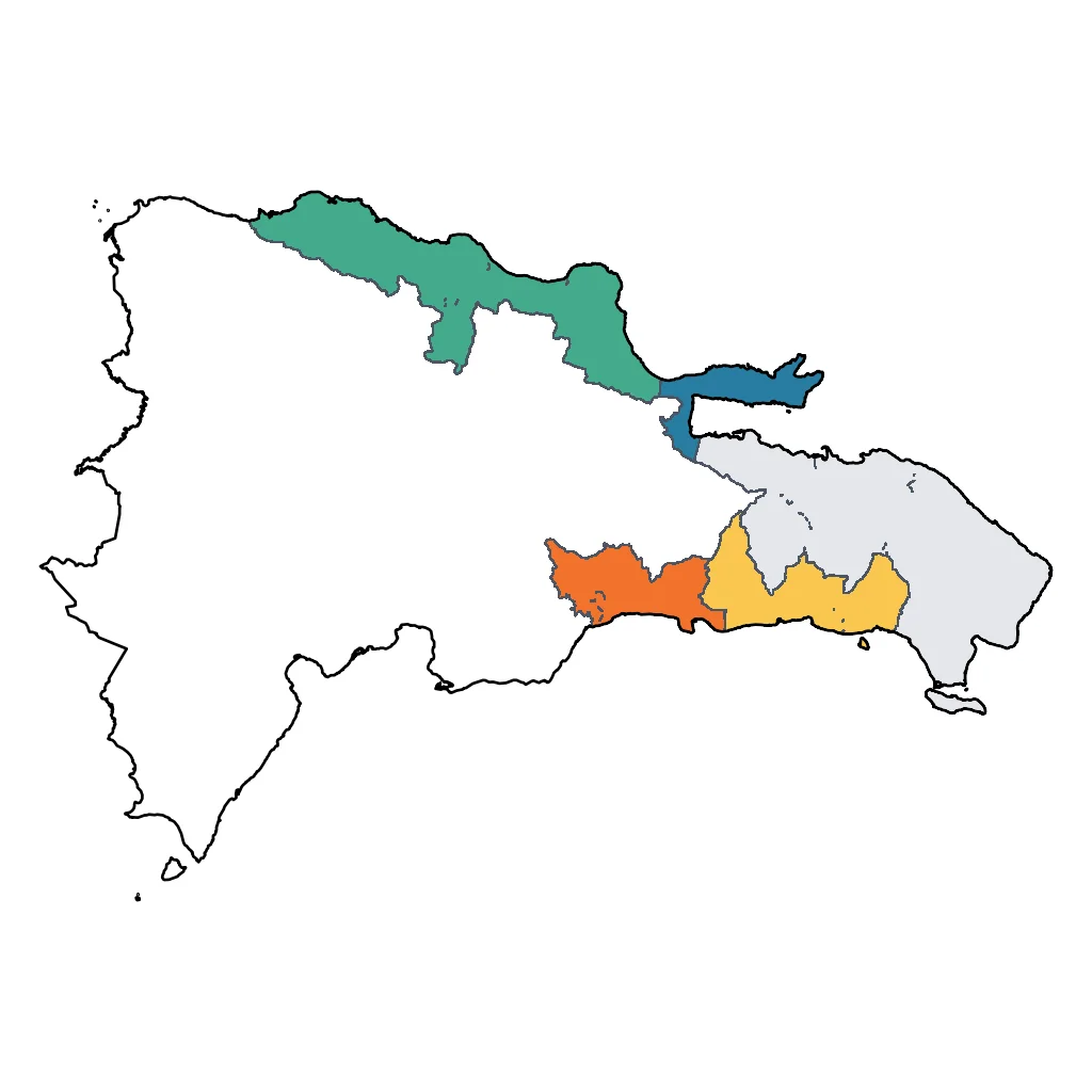 Map showing regions suitable for City & Cultural in Dominican Republic. Overall suitability: excellent.