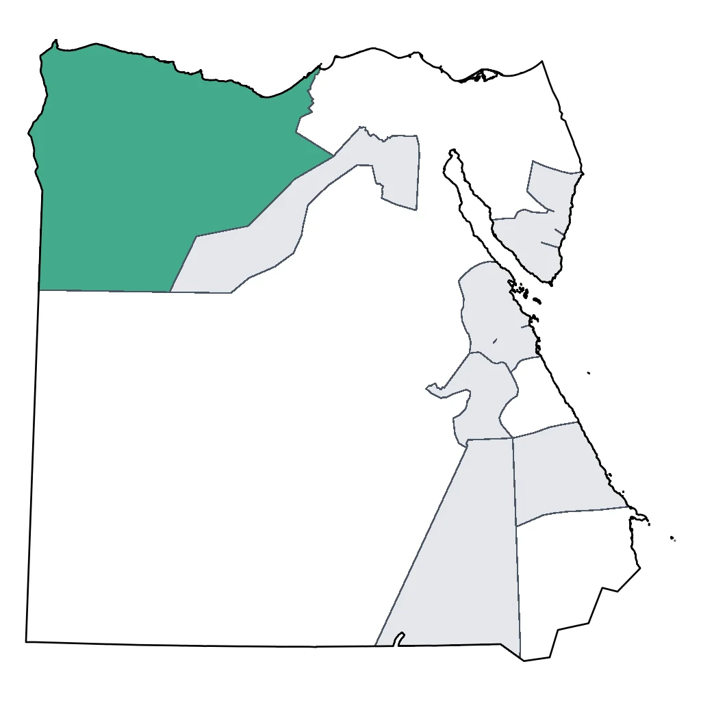Map showing regions suitable for Road Trips & Scenic in Egypt. Overall suitability: good.