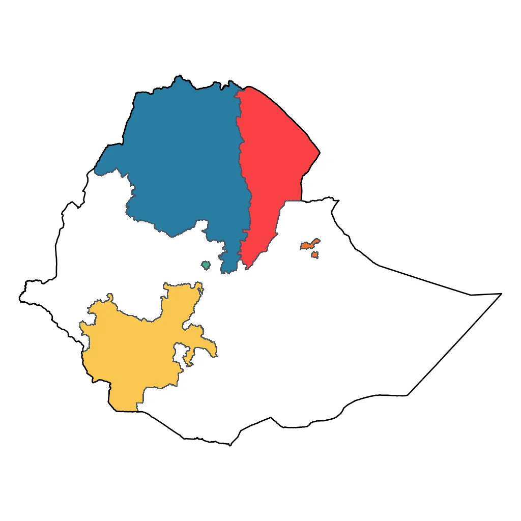Map showing regions suitable for Educational & Exploratory in Ethiopia. Overall suitability: excellent.