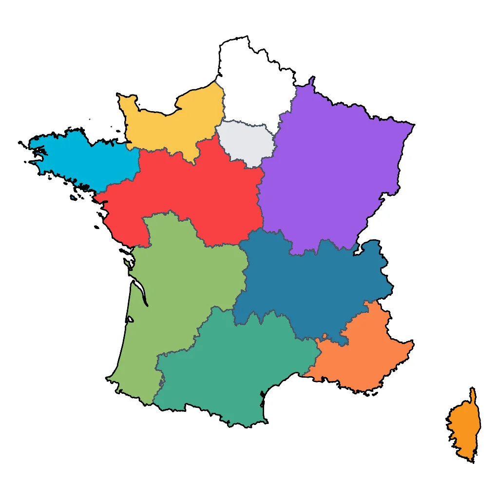 Map showing regions suitable for Sports & Active in France. Overall suitability: very_good.