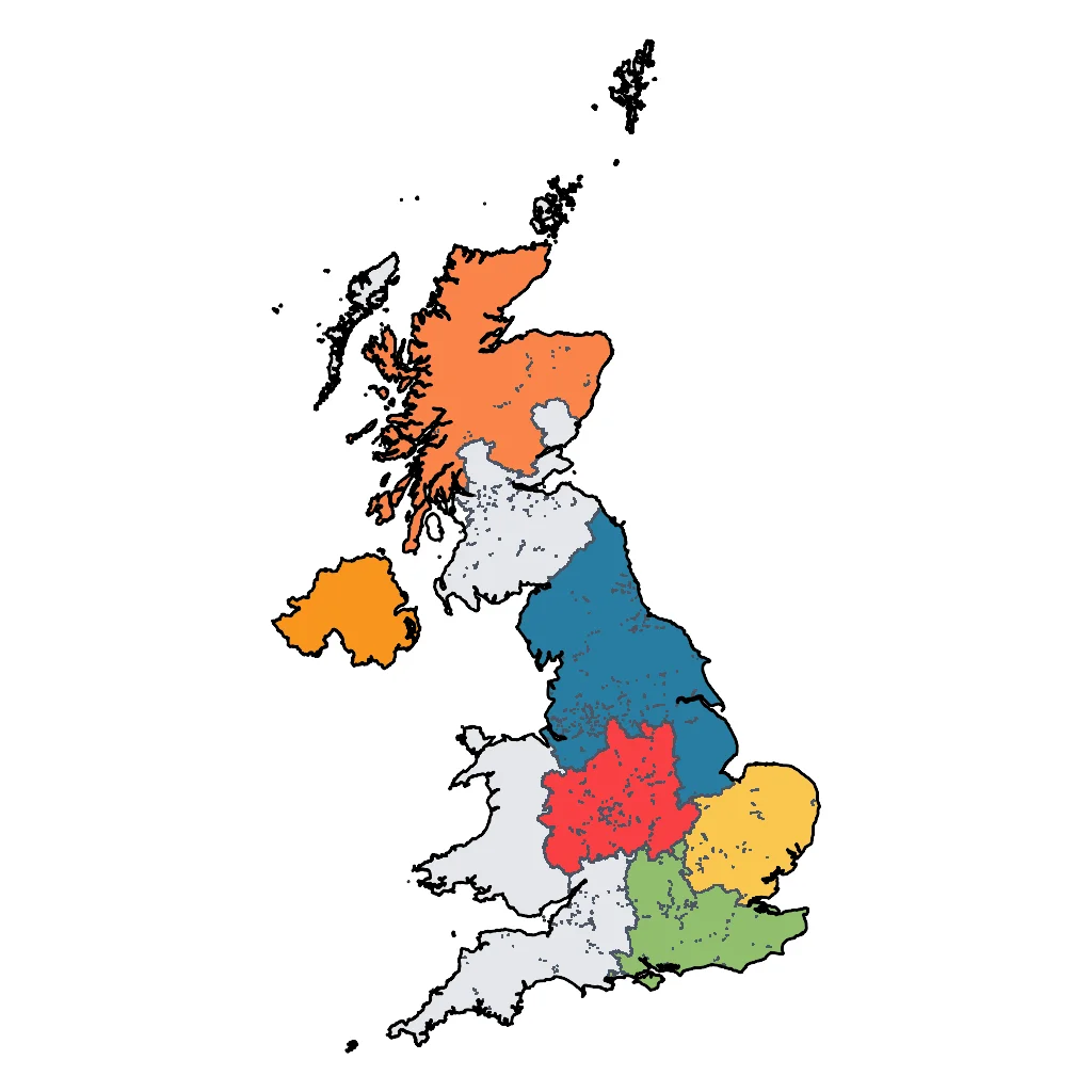 Map showing regions suitable for Educational & Exploratory in United Kingdom. Overall suitability: very_good.