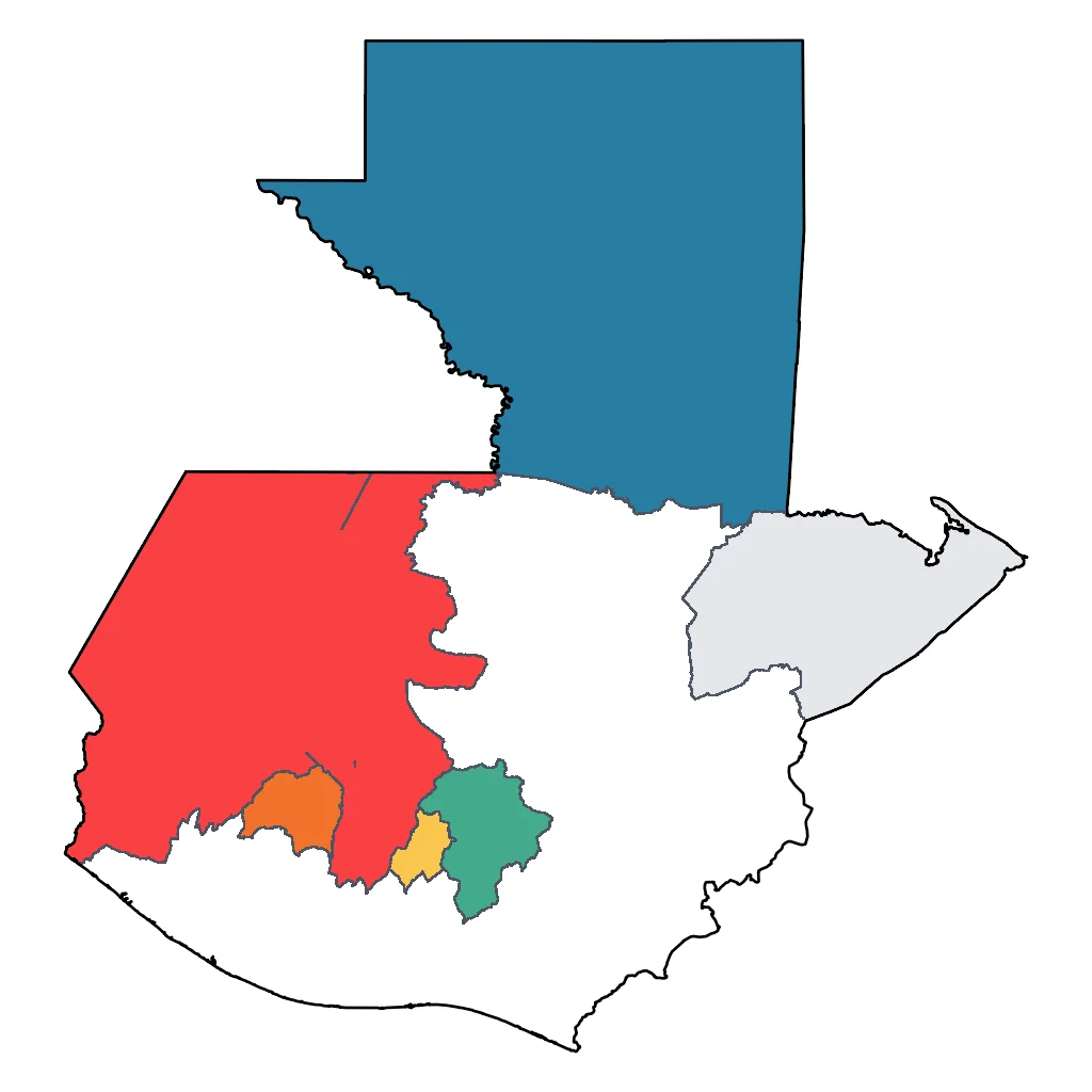 Map showing regions suitable for City & Cultural in Guatemala. Overall suitability: excellent.