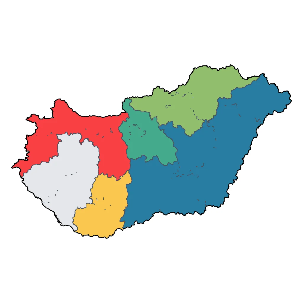 Map showing regions suitable for Educational & Exploratory in Hungary. Overall suitability: very_good.