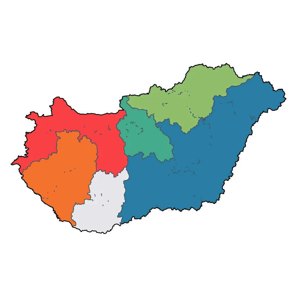 Map showing regions suitable for Sports & Active in Hungary. Overall suitability: very_good.