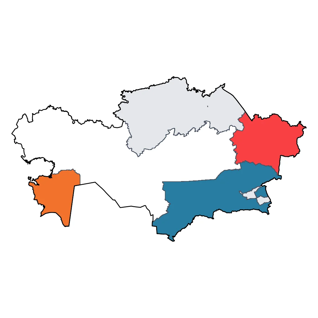 Map showing regions suitable for Relaxation & Wellness in Kazakhstan. Overall suitability: good.