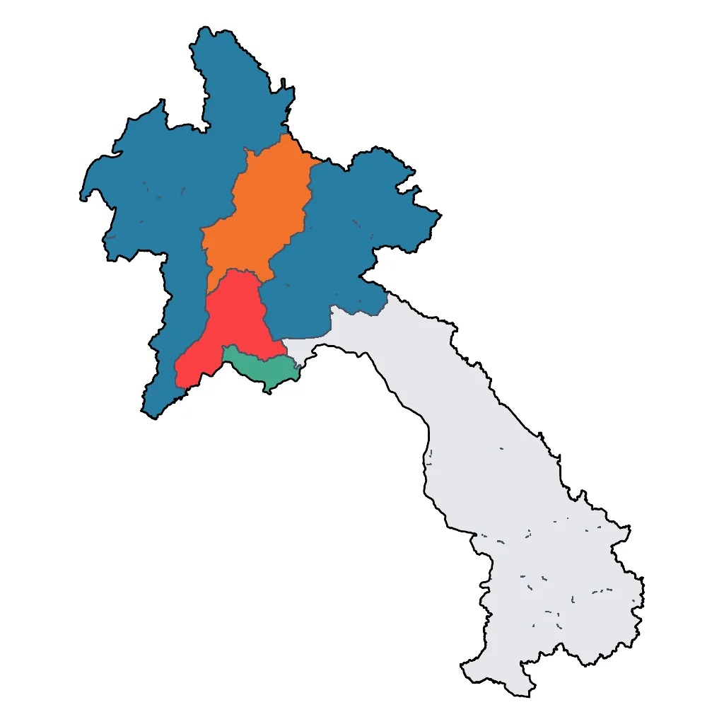 Map showing regions suitable for Festivals & Seasonal in Laos. Overall suitability: very_good.