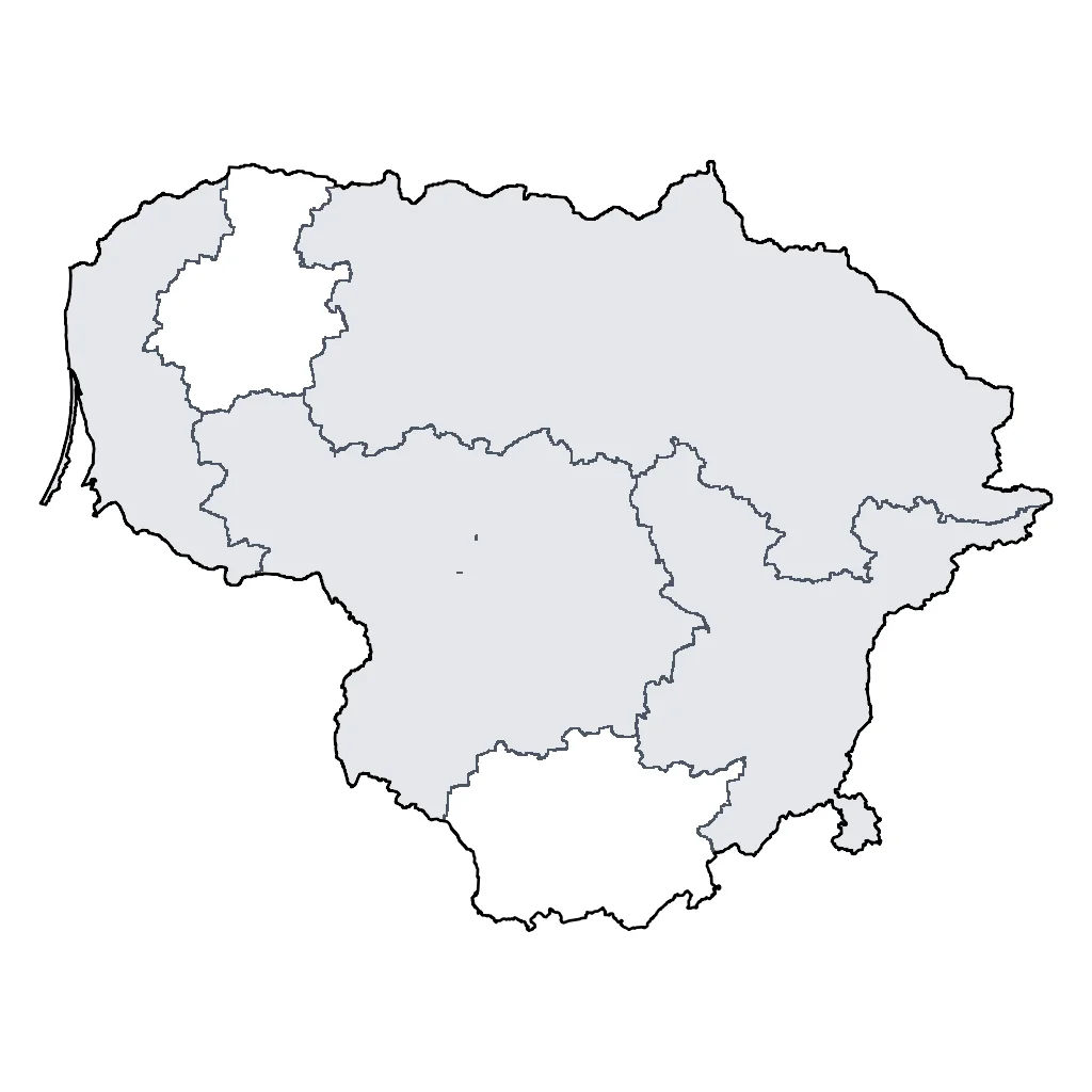 Map showing regions suitable for Theme Park & Entertainment in Lithuania. Overall suitability: good.