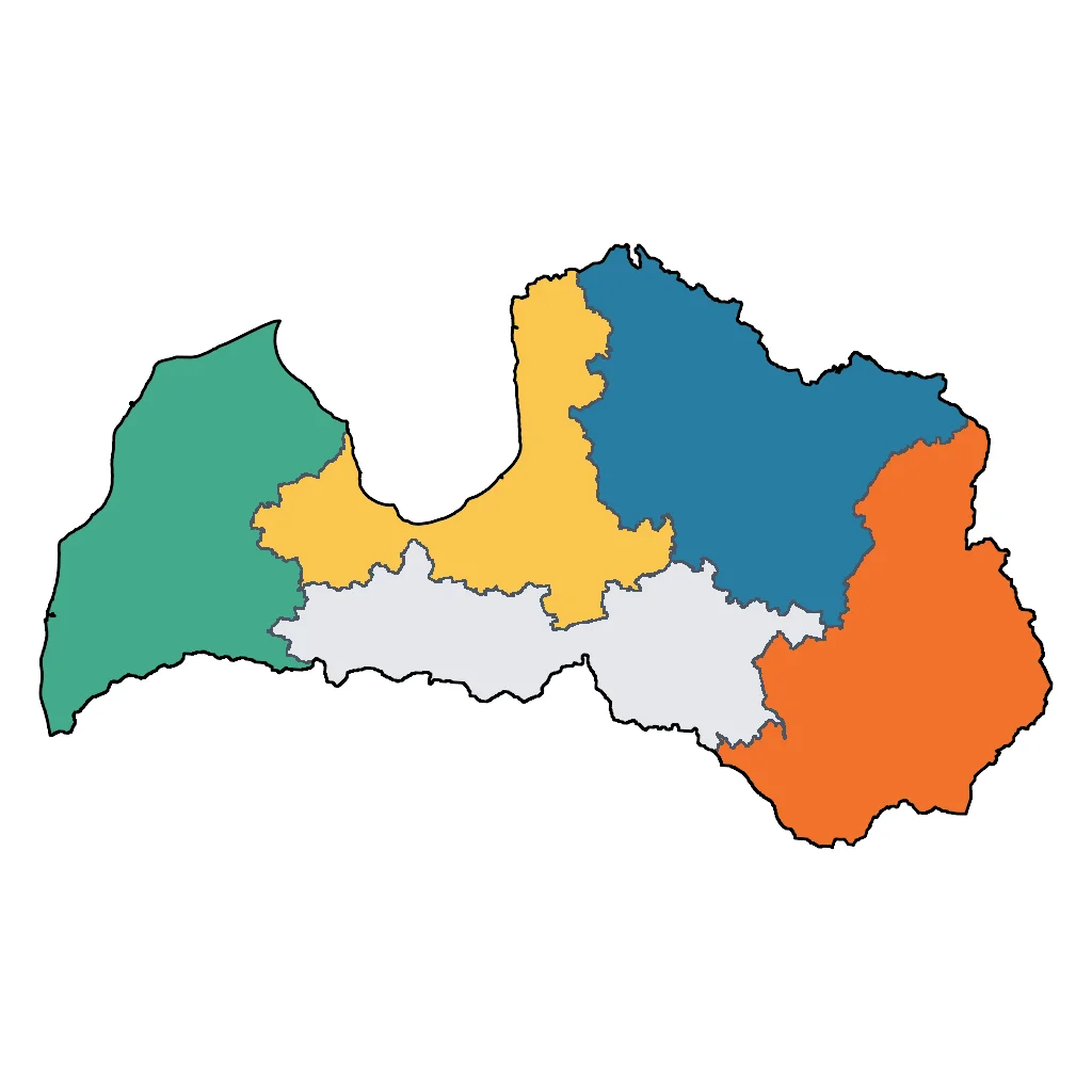 Map showing regions suitable for Educational & Exploratory in Latvia. Overall suitability: very_good.