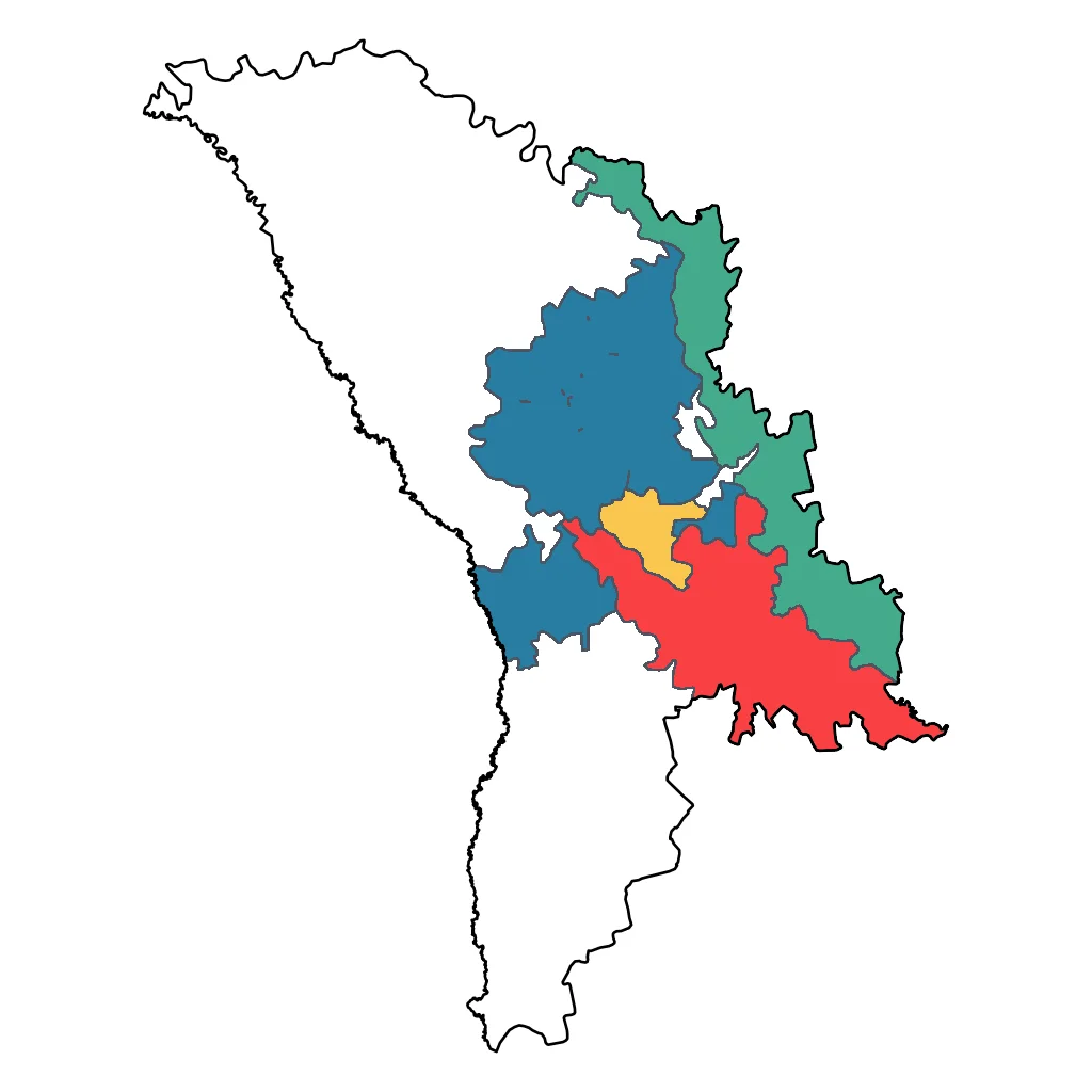 Map showing regions suitable for Educational & Exploratory in Moldova. Overall suitability: very_good.