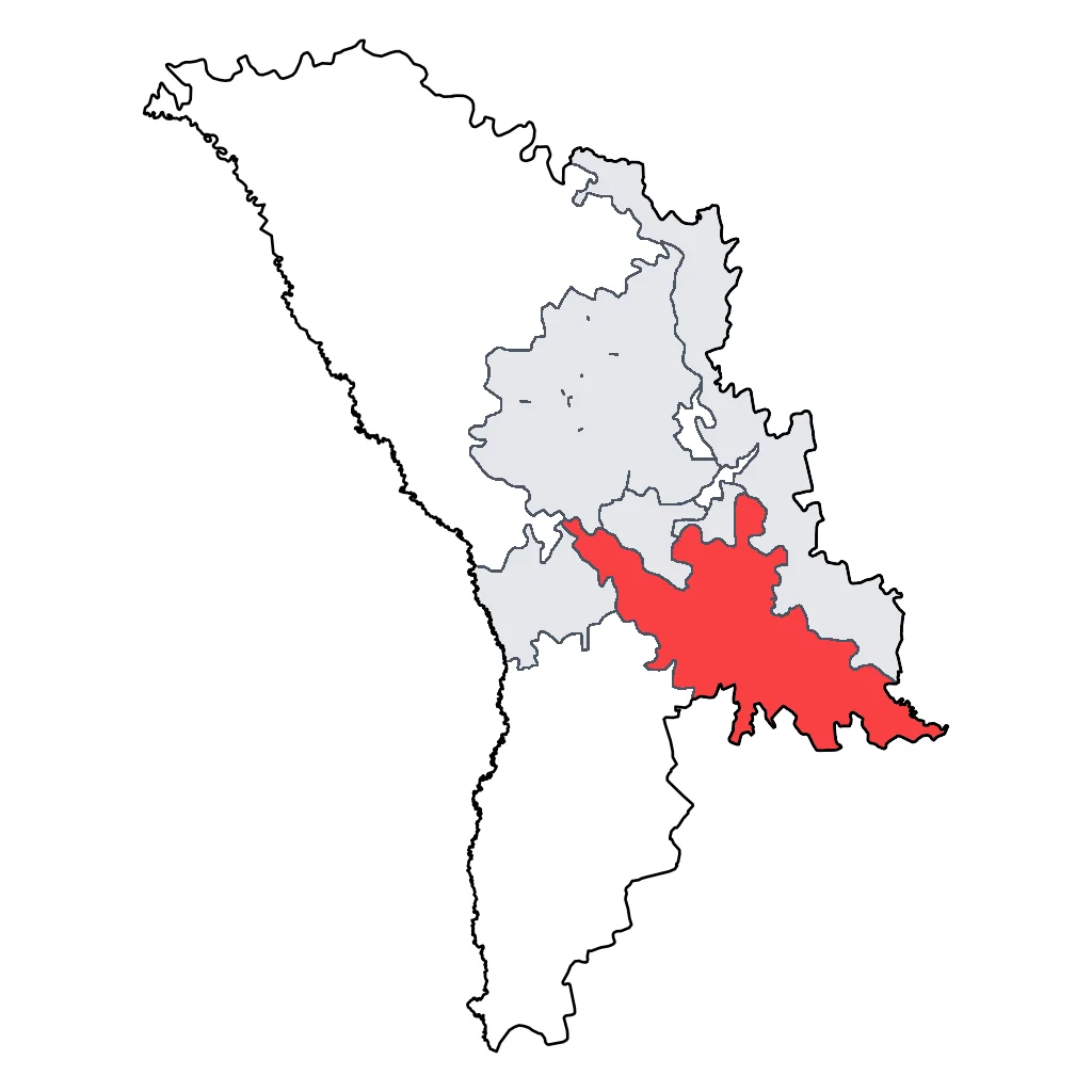 Map showing regions suitable for Relaxation & Wellness in Moldova. Overall suitability: marginal.