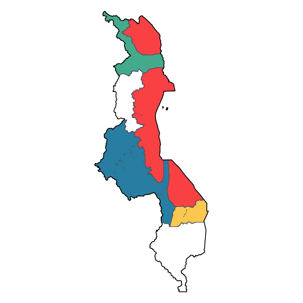 Map showing regions suitable for Educational & Exploratory in Malawi. Overall suitability: good.
