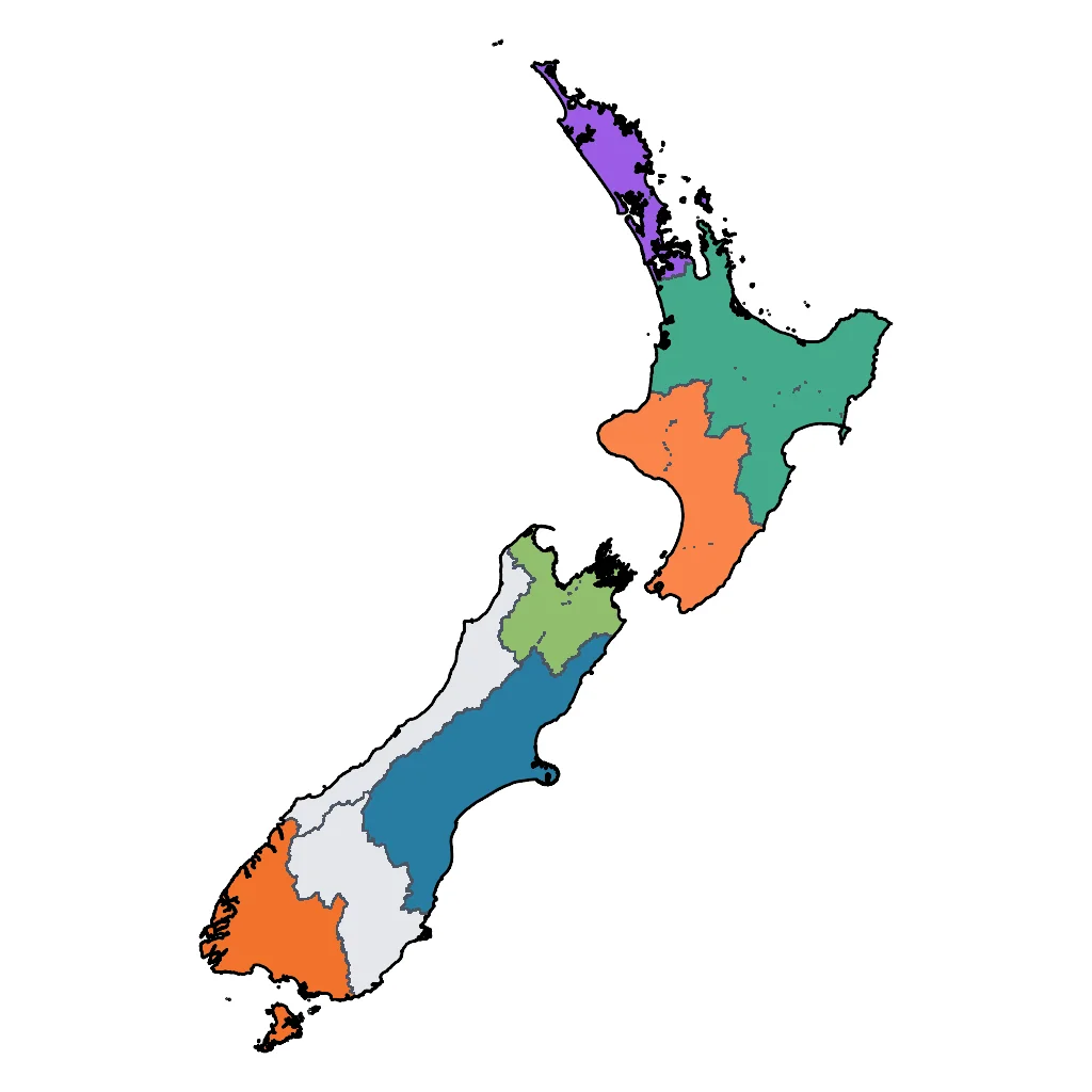 Map showing regions suitable for Educational & Exploratory in New Zealand. Overall suitability: very_good.