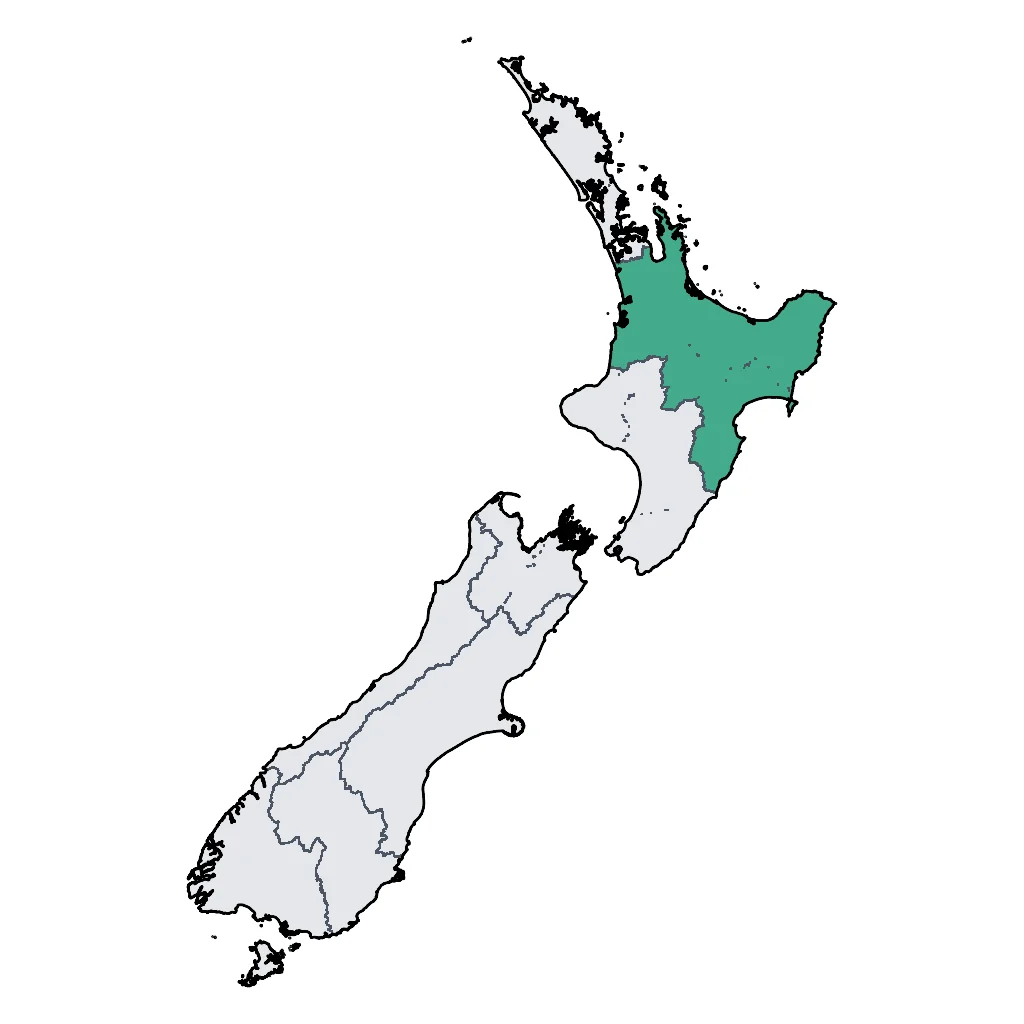 Map showing regions suitable for Theme Park & Entertainment in New Zealand. Overall suitability: very_good.