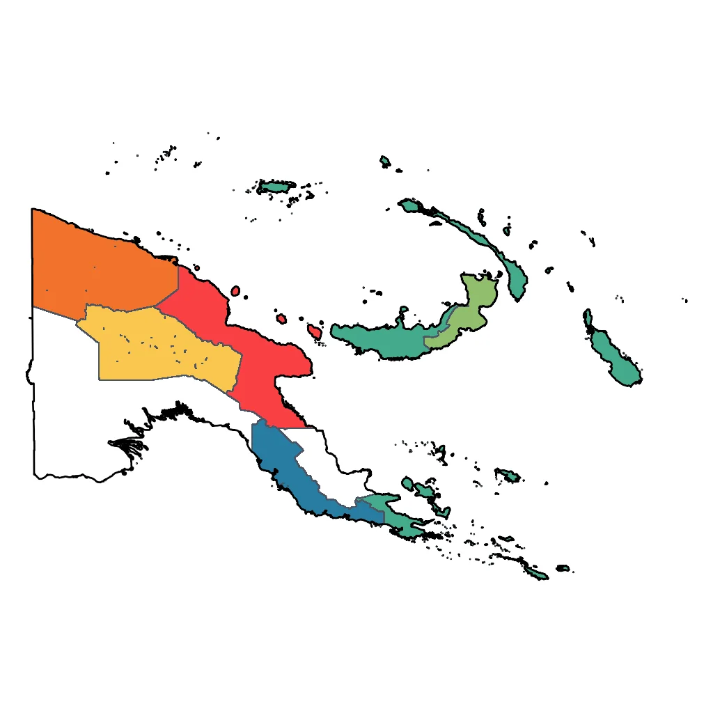 Map showing regions suitable for Educational & Exploratory in Papua New Guinea. Overall suitability: very_good.