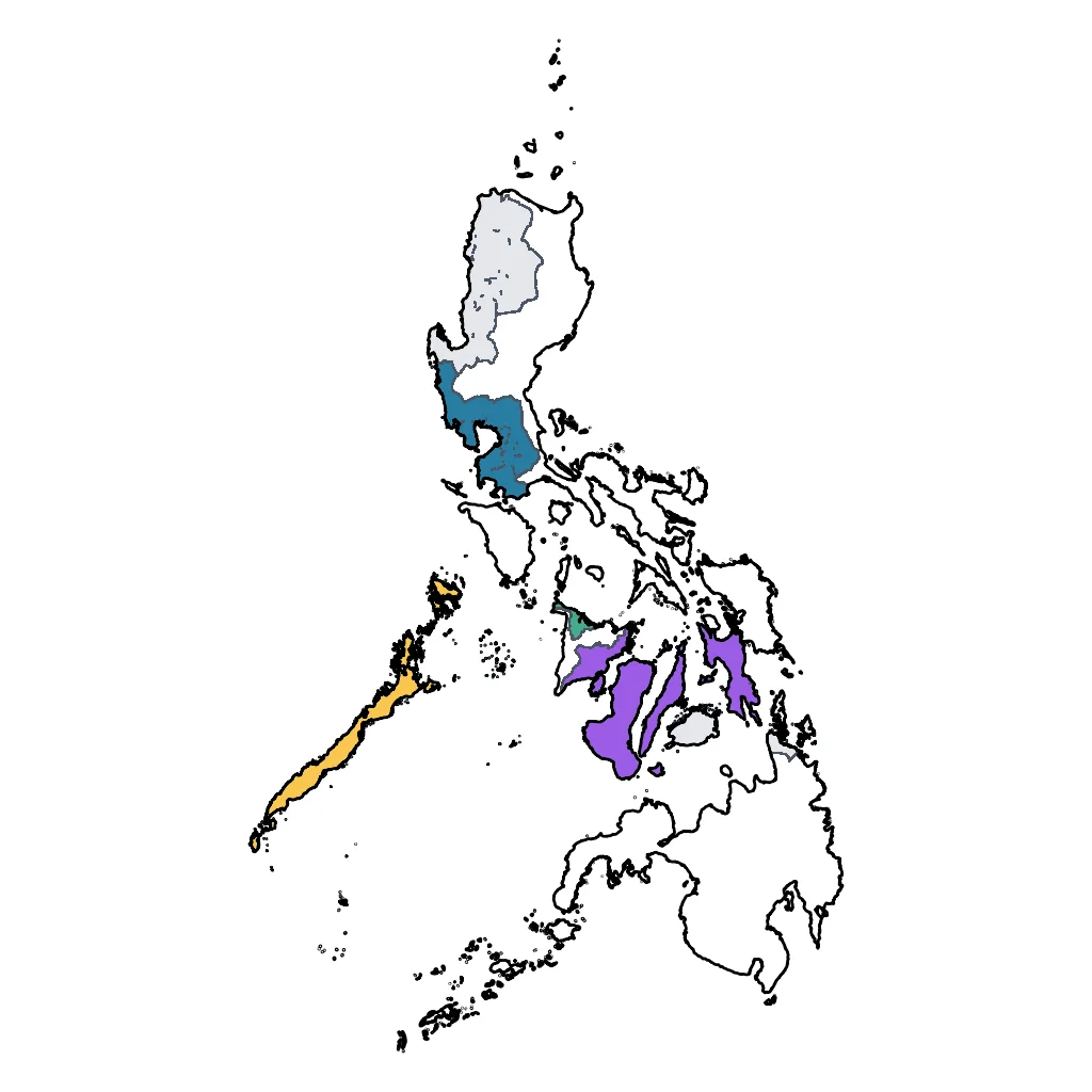 Map showing regions suitable for Relaxation & Wellness in Philippines. Overall suitability: very_good.
