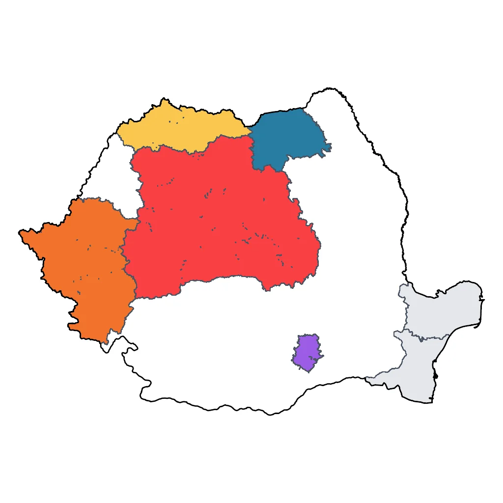 Map showing regions suitable for City & Cultural in Romania. Overall suitability: very_good.