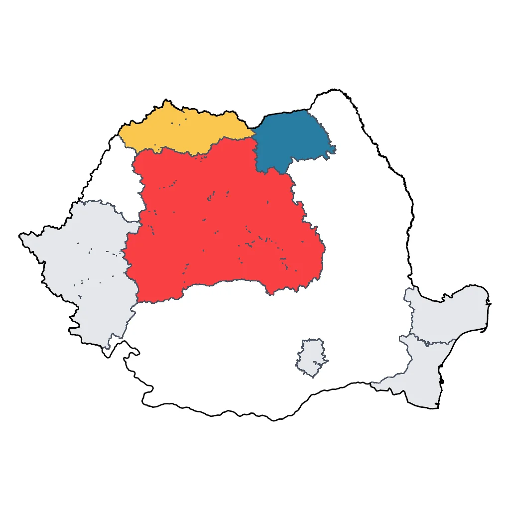 Map showing regions suitable for Educational & Exploratory in Romania. Overall suitability: very_good.
