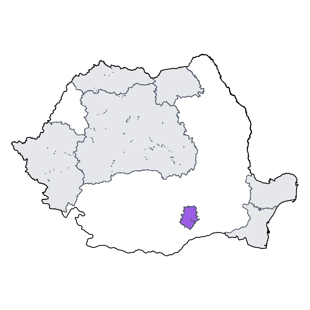 Map showing regions suitable for Theme Park & Entertainment in Romania. Overall suitability: good.