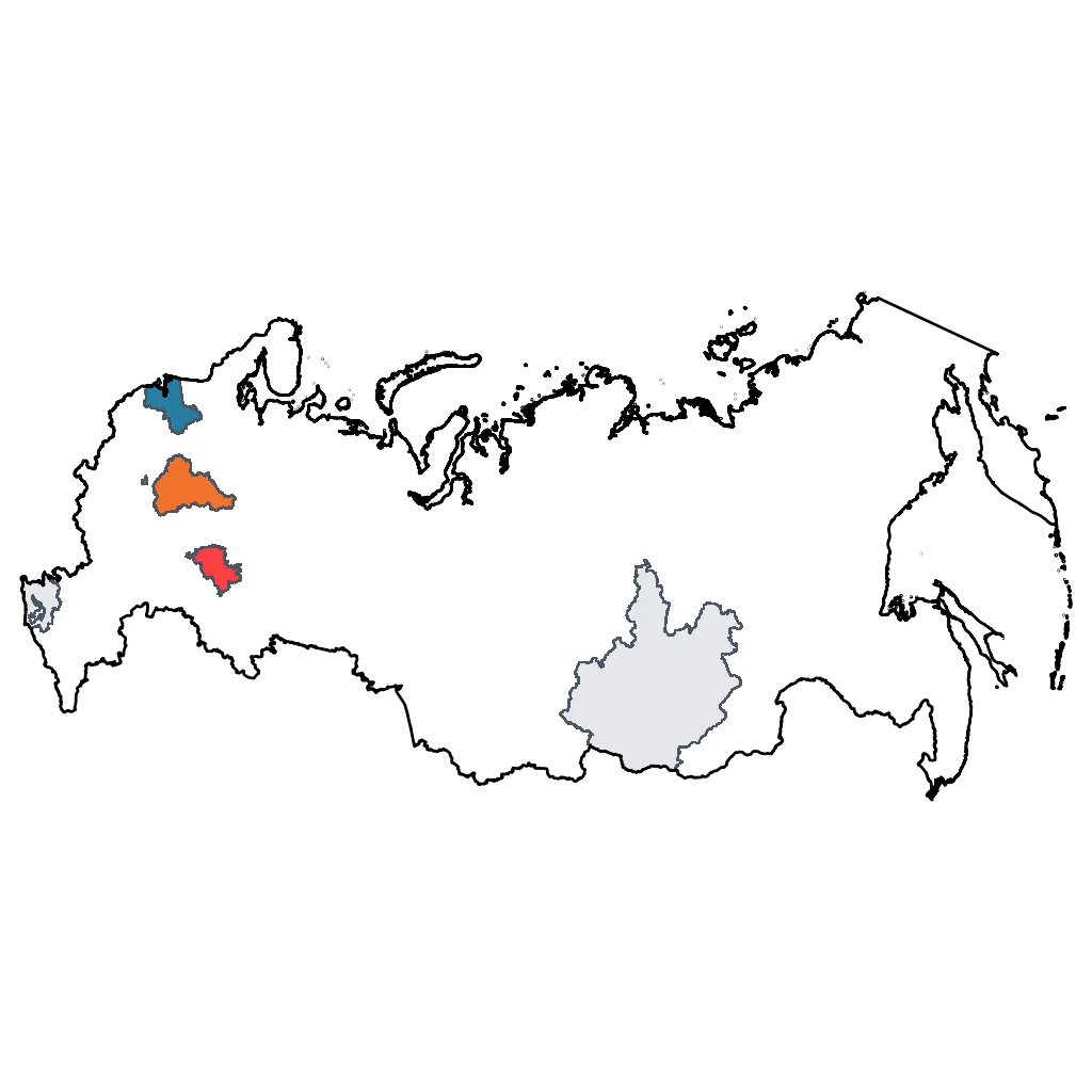 Map showing regions suitable for Educational & Exploratory in Russia. Overall suitability: excellent.