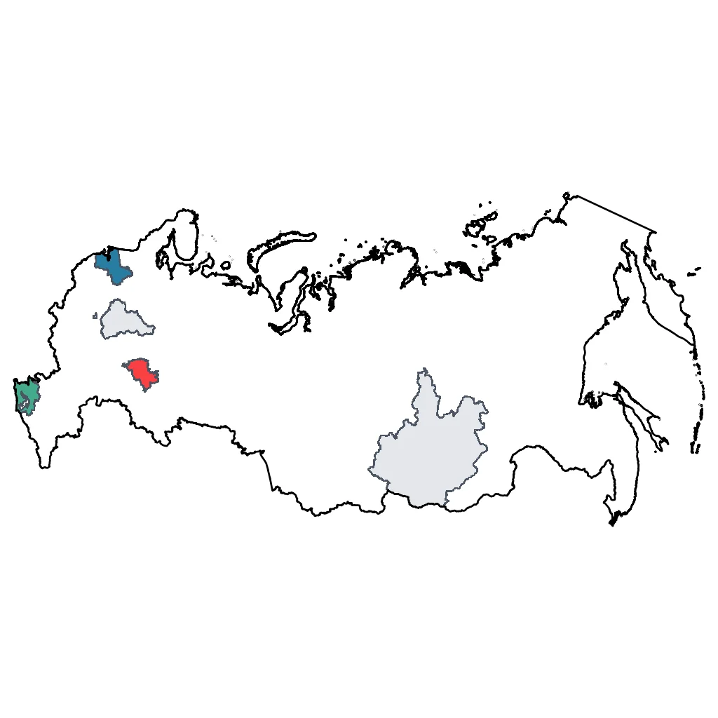 Map showing regions suitable for Relaxation & Wellness in Russia. Overall suitability: very_good.