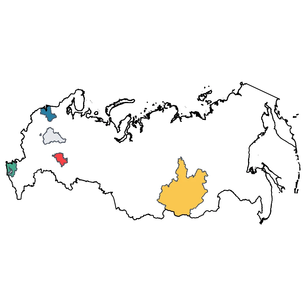 Map showing regions suitable for Sports & Active in Russia. Overall suitability: very_good.