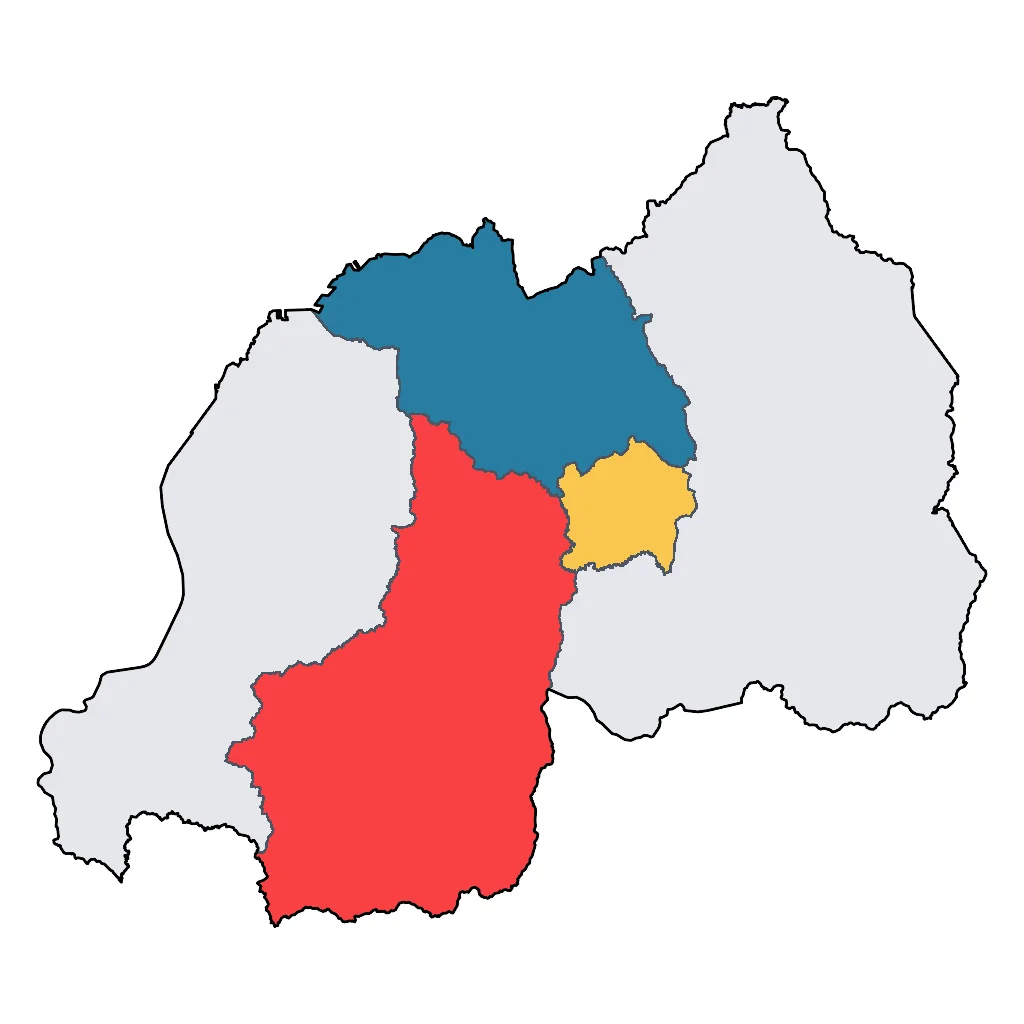Map showing regions suitable for Educational & Exploratory in Rwanda. Overall suitability: very_good.